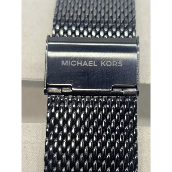 Michael Kors Men's Slim Runway Black-Tone Mesh Bracelet Watch MK8607 - Excellent - Picture 6 of 8